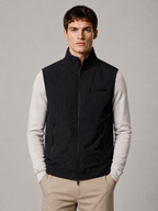 Men’s Gilet Jacket with Zip Closure and Stand Collar