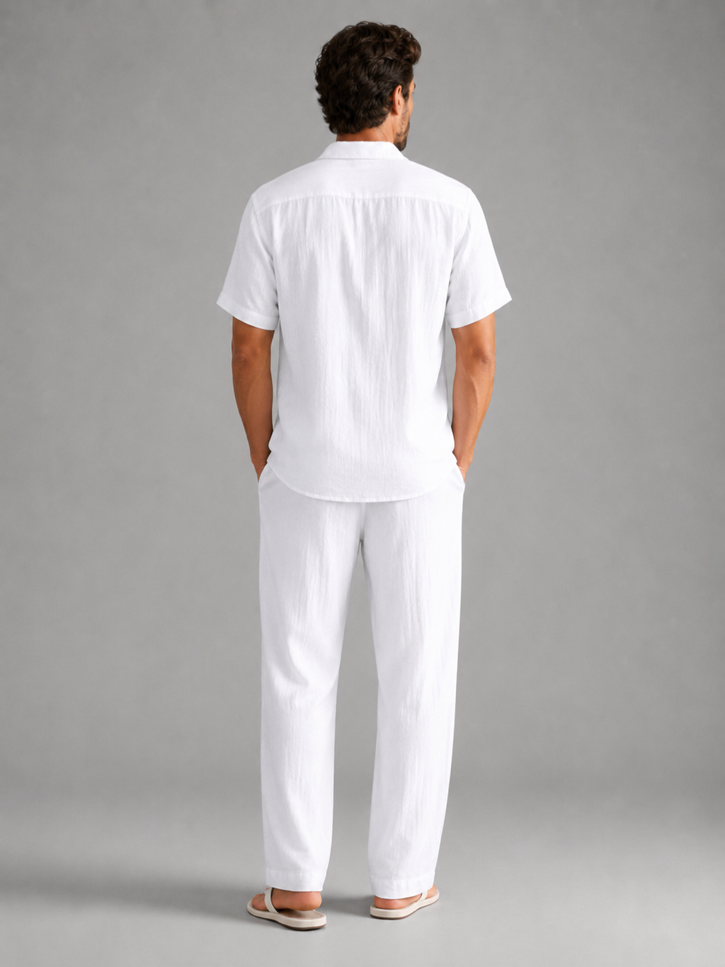 Men’s Short Sleeve Shirt and Trousers Set