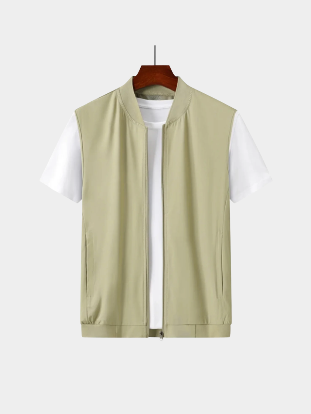 Men’s Ultra-Thin Gilet Jacket with Zip Closure