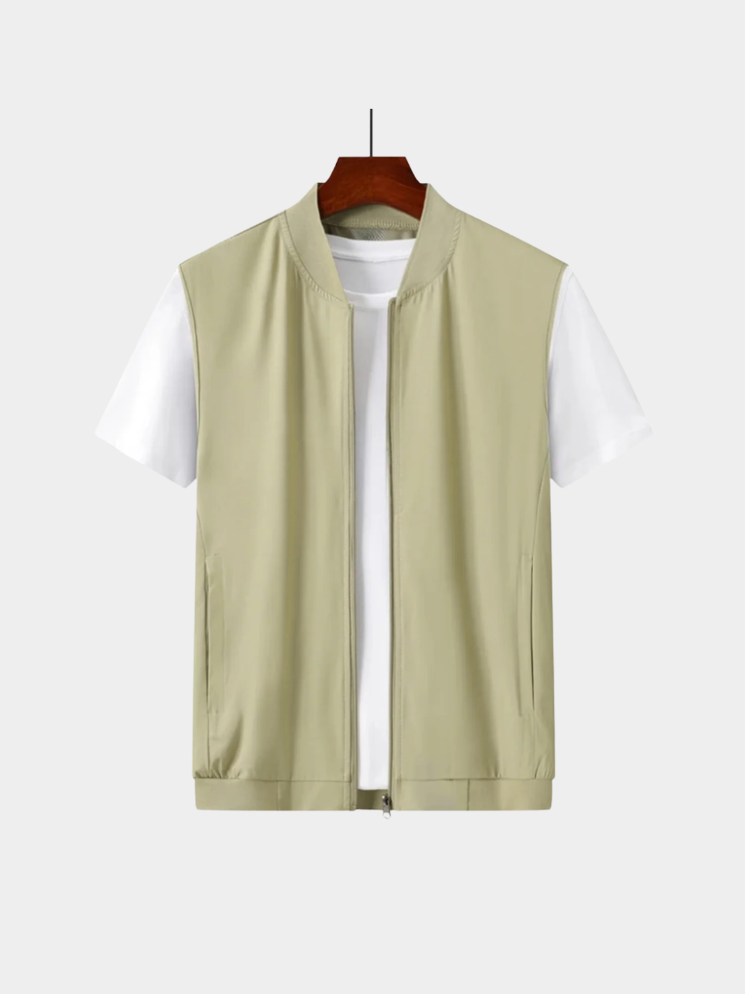 Men’s Ultra-Thin Gilet Jacket with Zip Closure
