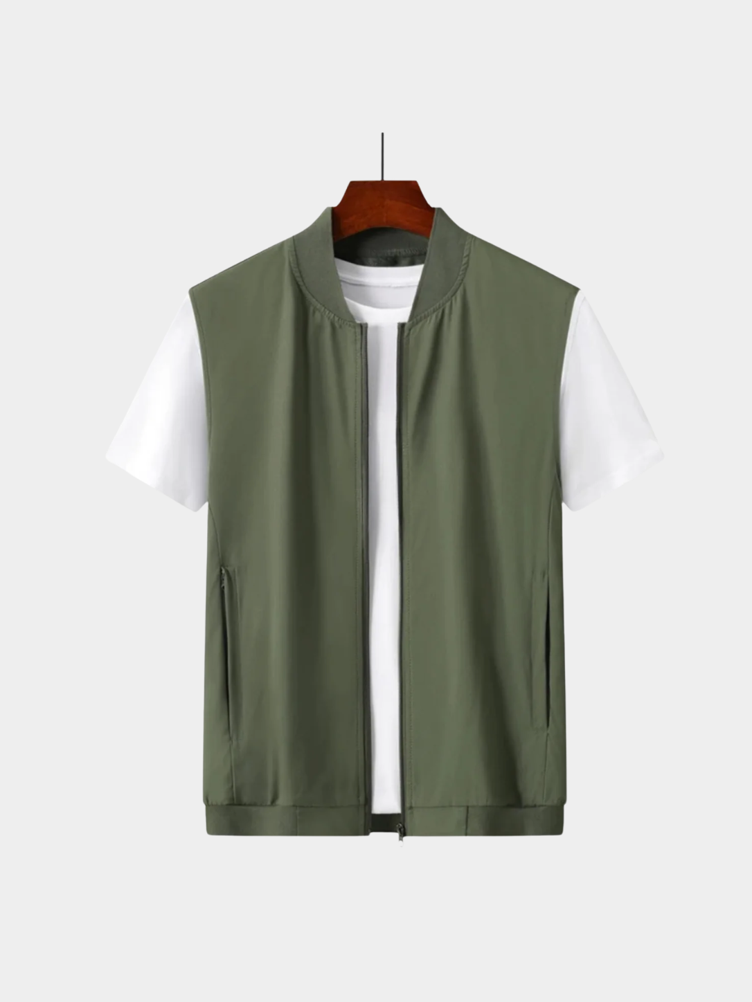 Men’s Ultra-Thin Gilet Jacket with Zip Closure