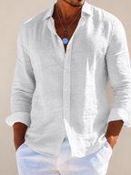 Men’s Blend Long Sleeve Shirt with Button Closure