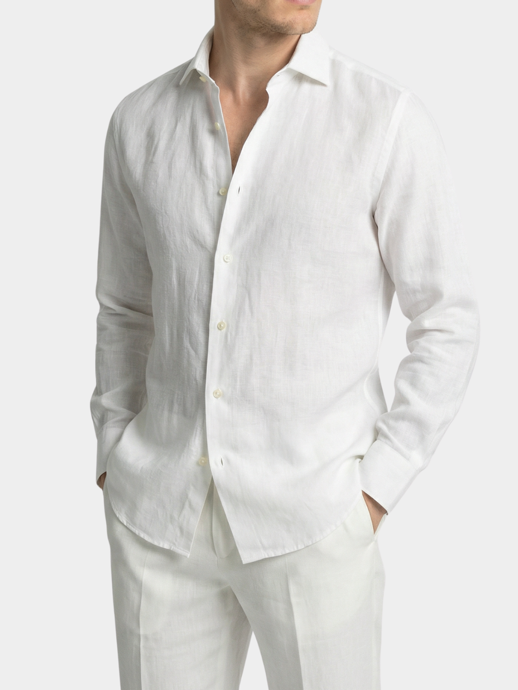 Men’s Button-Up Shirt with Long Sleeves