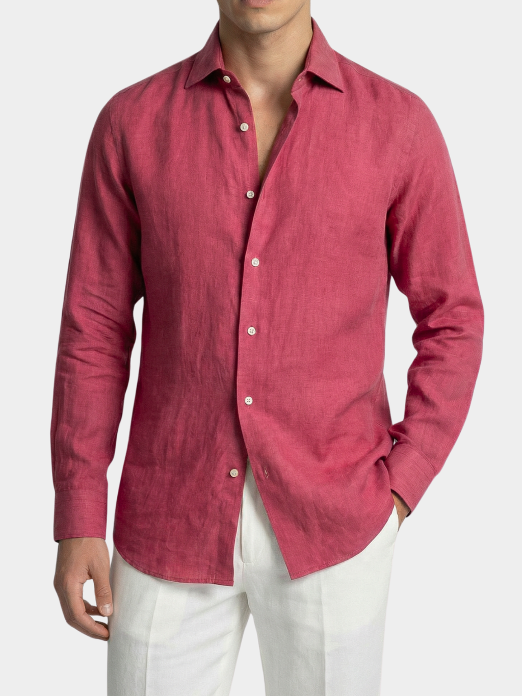Men’s Button-Up Shirt with Long Sleeves