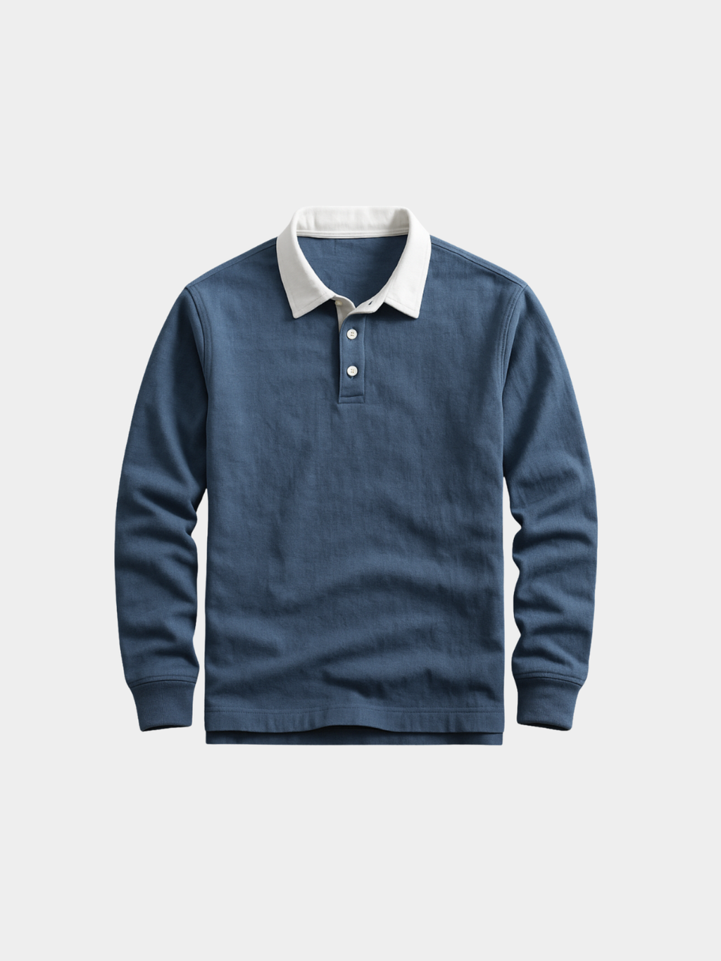 Men’s Knit Polo Shirt with Collar and Button Placket