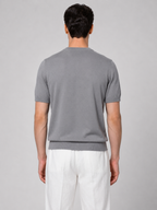 Men’s Knitted Shirt with Ribbed Trim