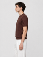 Men’s Knitted Shirt with Ribbed Trim