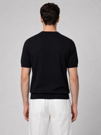 Men’s Knitted Shirt with Ribbed Trim