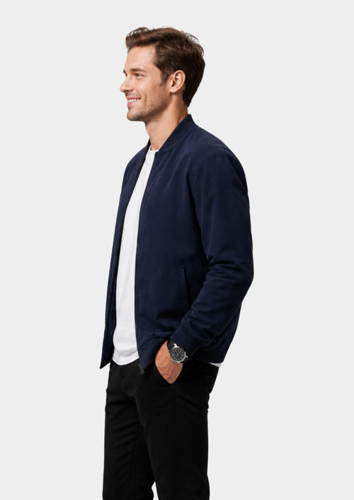 Men’s Bomber Jacket with Zip Front