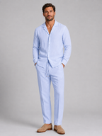 Men’s Shirt and Trousers Set with Button-Front Shirt