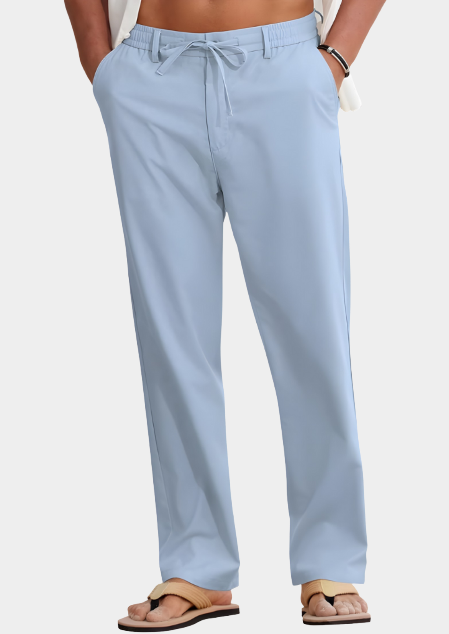 Men’s Pants with Elastic Waistband and Relaxed Fit