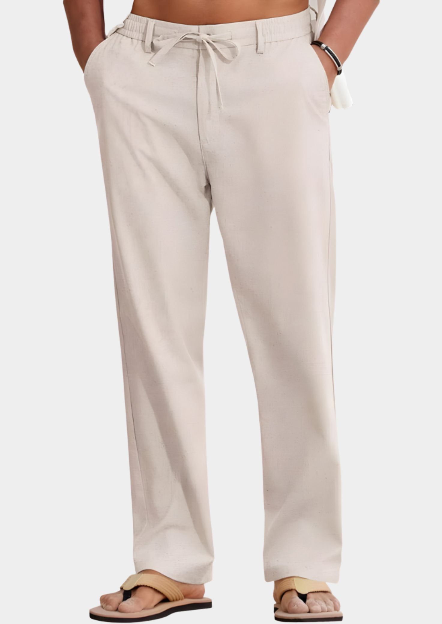 Men’s Pants with Elastic Waistband and Relaxed Fit