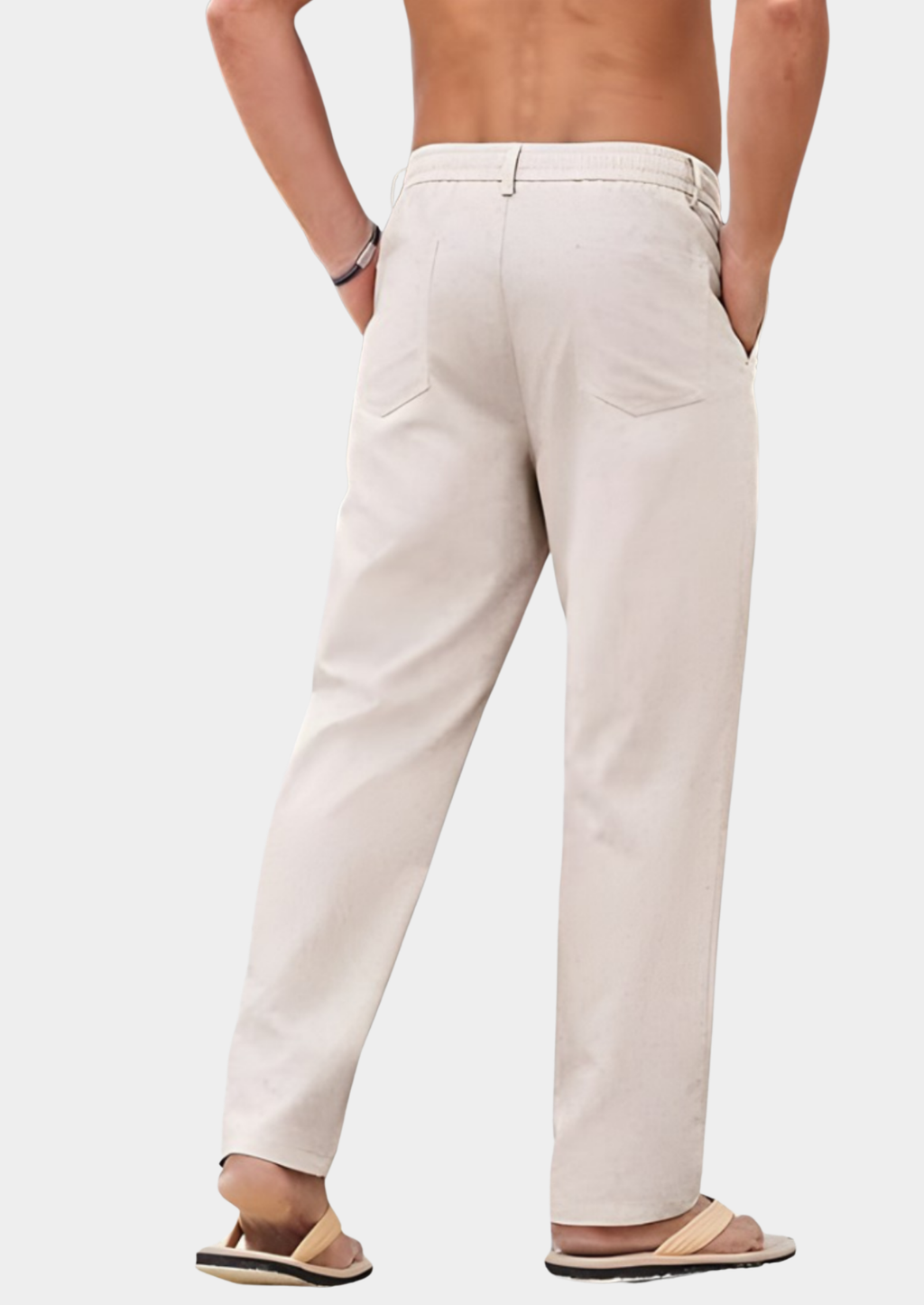 Men’s Pants with Elastic Waistband and Relaxed Fit