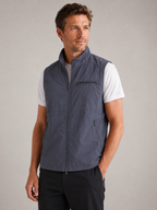 Men’s Gilet Jacket with Zipper and Turn-Down Collar