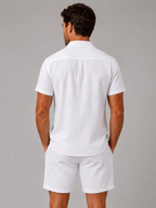 Men’s Shirt and Shorts Set with Short Sleeves