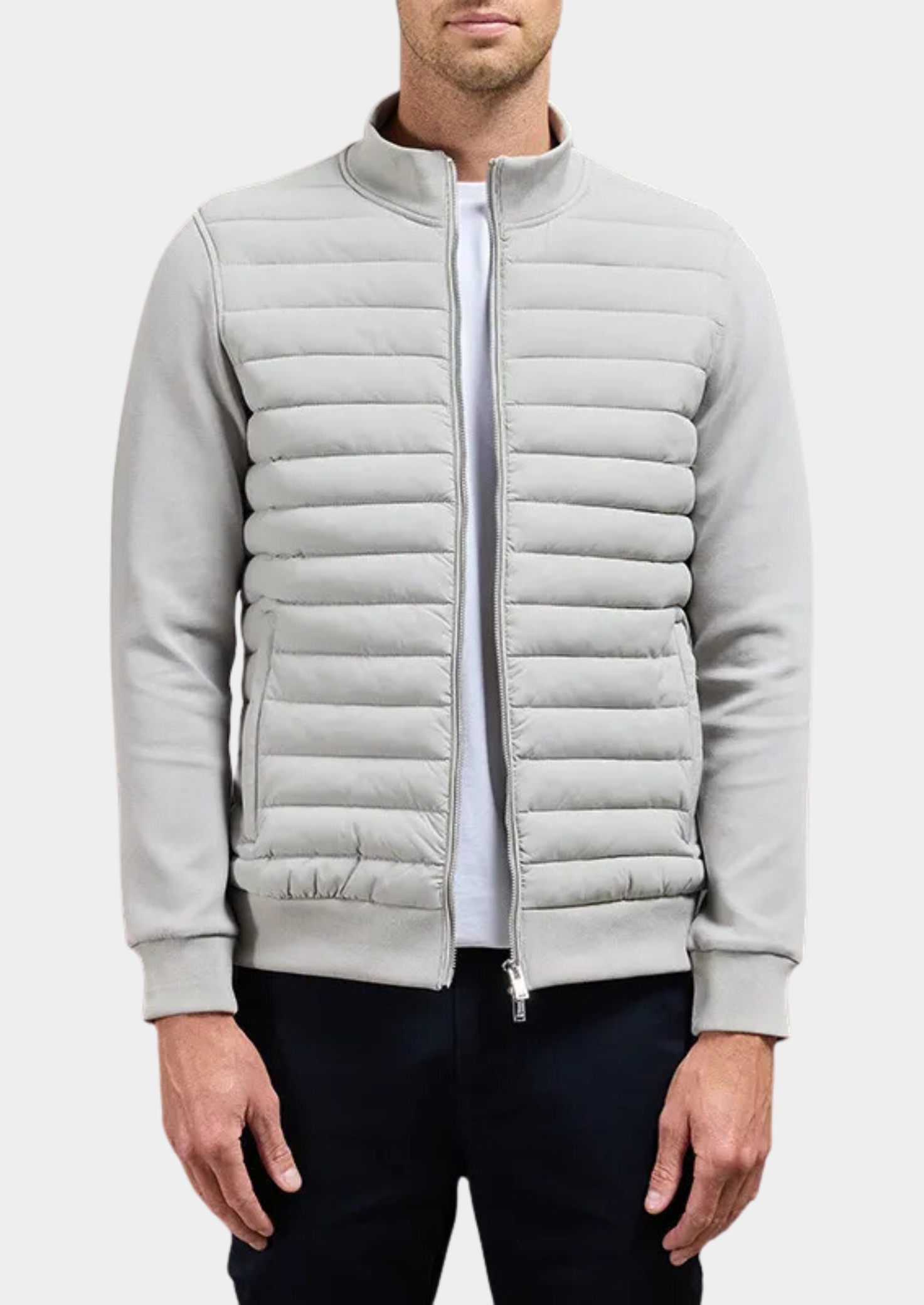 Men’s Zip Jacket with Padded Front Panels