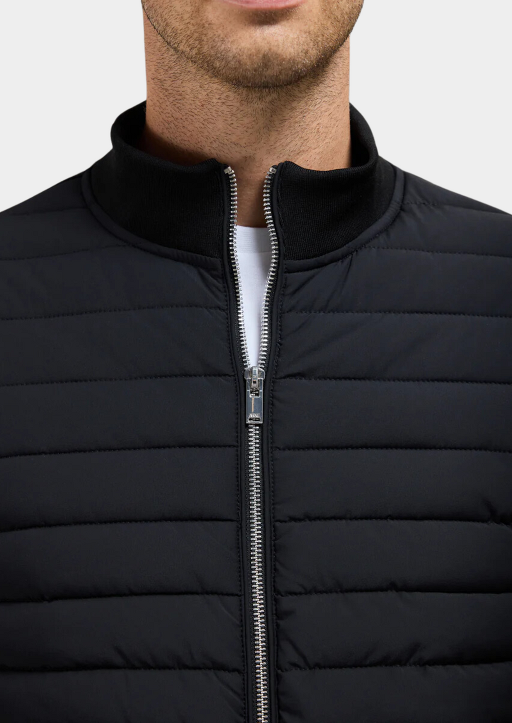 Men’s Zip Jacket with Padded Front Panels