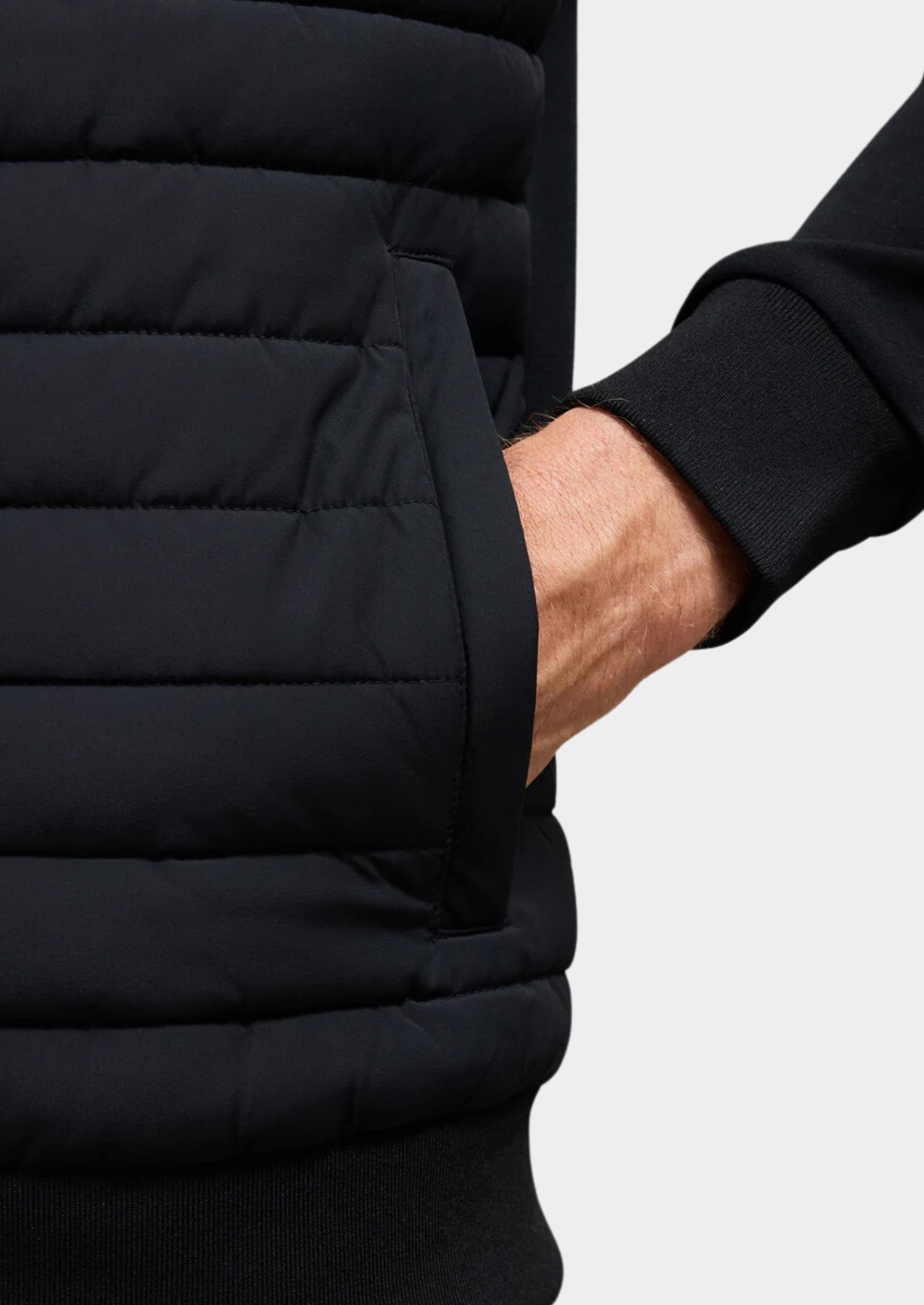 Men’s Zip Jacket with Padded Front Panels