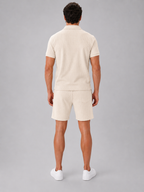 Men’s Polo and Shorts Set with Zip Collar
