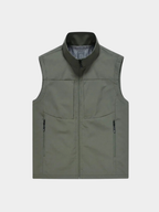 Men’s Utility Gilet Jacket with Stand Collar and Pockets