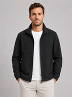 Men’s Summer Zip Front Jacket with Stand Collar