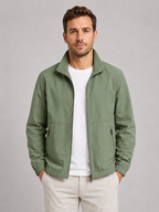 Men’s Summer Zip Front Jacket with Stand Collar