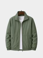 Men’s Summer Zip Front Jacket with Stand Collar