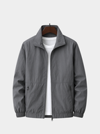 Men’s Summer Zip Front Jacket with Stand Collar