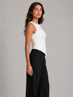 Women’s Lace Tank Top with Asymmetrical Hem