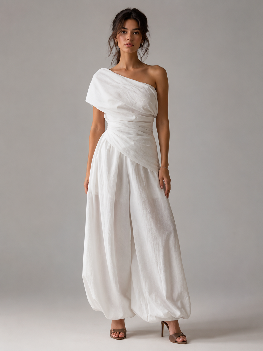 Women’s Off-Shoulder Two Piece Trouser Set