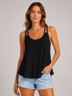 Women’s Sleeveless Top with Hollow Out Detail