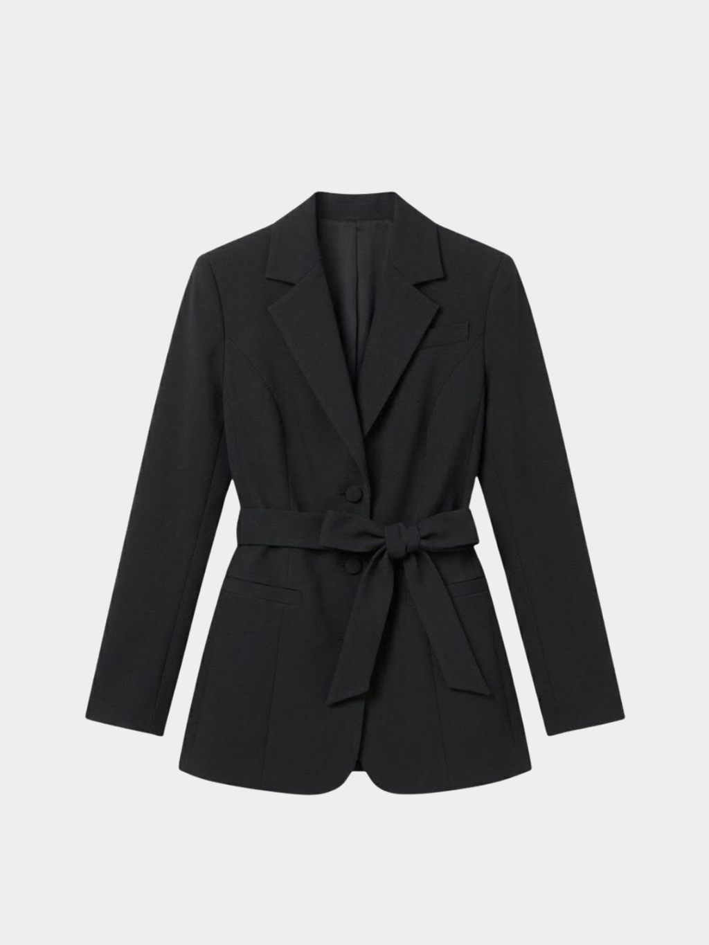 Women’s Belted Blazer with Structured Shoulders