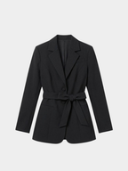 Women’s Belted Blazer with Structured Shoulders