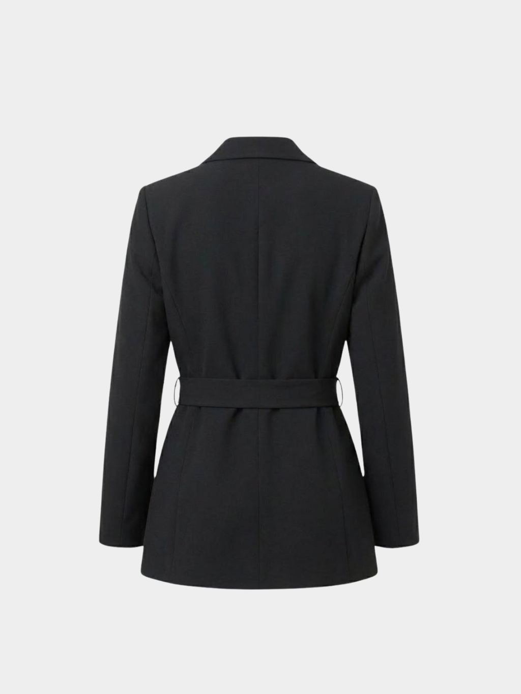 Women’s Belted Blazer with Structured Shoulders
