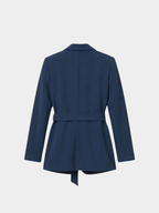 Women’s Belted Blazer with Structured Shoulders