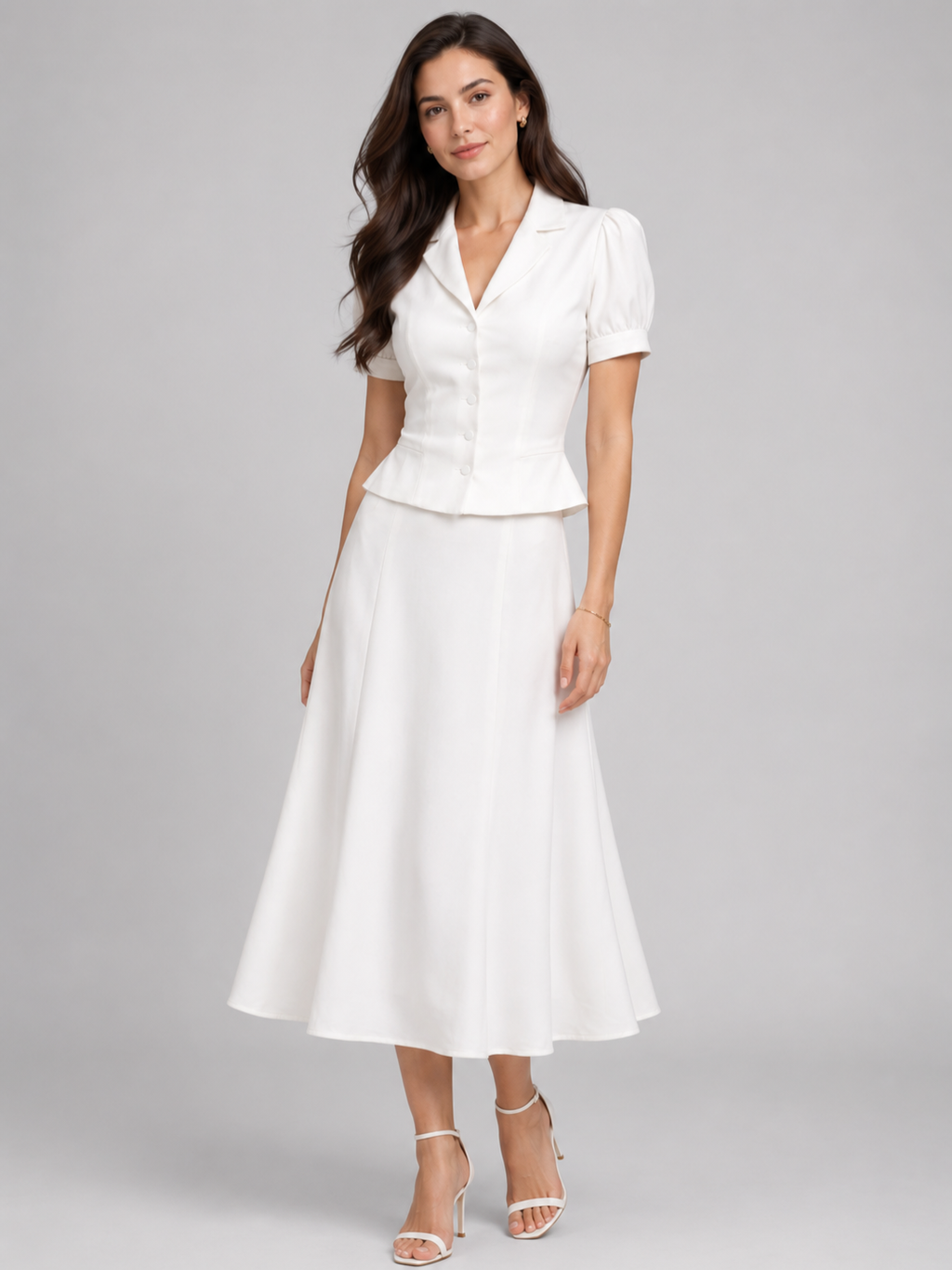 Women’s Blouse and Midi Skirt Set