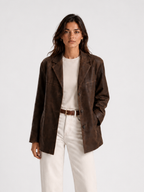 Women’s Button Blazer with Patch Pockets