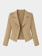 Women’s Cropped Blazer with Lapel Collar