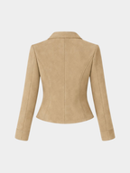 Women’s Cropped Blazer with Lapel Collar