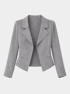 Women’s Cropped Blazer with Lapel Collar