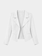 Women’s Cropped Blazer with Lapel Collar