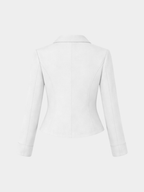 Women’s Cropped Blazer with Lapel Collar