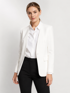 Women’s Cropped Blazer with Lapel Collar