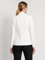 Women’s Cropped Blazer with Lapel Collar