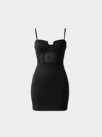 Women’s Mini Dress with Sheer Panel Detail