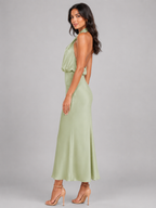 Women’s Midi Dress with High Neckline