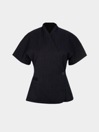 Women’s Short Sleeve Blazer with V-Neck