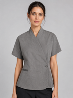 Women’s Short Sleeve Blazer with V-Neck