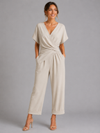Women’s Wrap Top and Wide-Leg Set